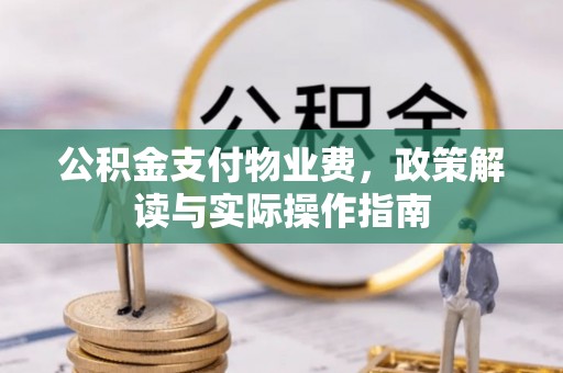 利州公积金支付物业费，政策解读与实际操作指南