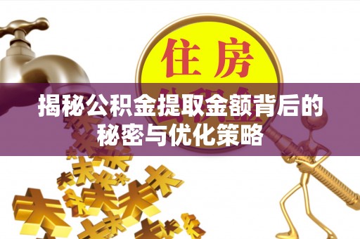 利州揭秘公积金提取金额背后的秘密与优化策略