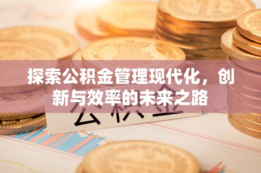 利州探索公积金管理现代化，创新与效率的未来之路