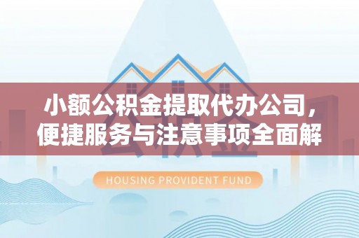 利州小额公积金提取代办公司，便捷服务与注意事项全面解析