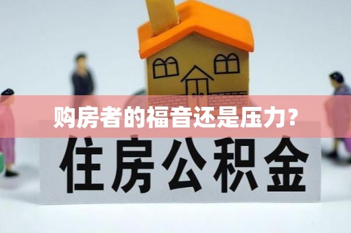 利州购房者的福音还是压力？
