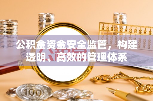 利州公积金资金安全监管，构建透明、高效的管理体系
