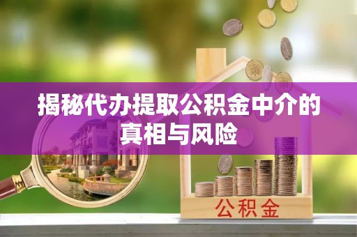 利州揭秘代办提取公积金中介的真相与风险