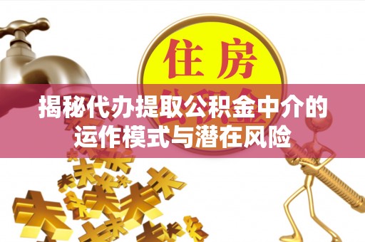 利州揭秘代办提取公积金中介的运作模式与潜在风险