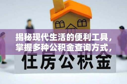 利州揭秘现代生活的便利工具，掌握多种公积金查询方式，让财富管理更轻松