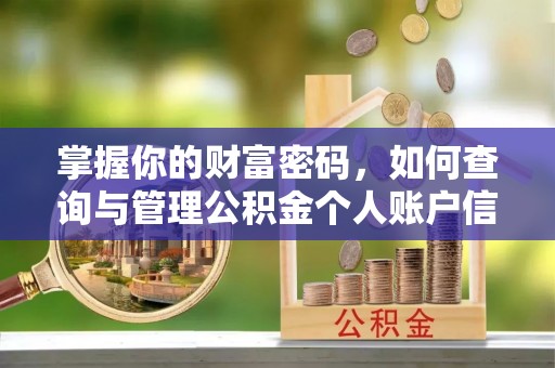 利州掌握你的财富密码，如何查询与管理公积金个人账户信息
