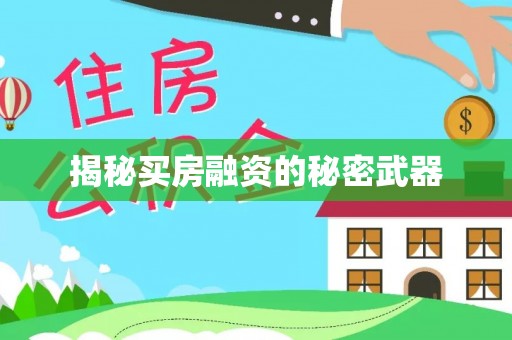 利州揭秘买房融资的秘密武器